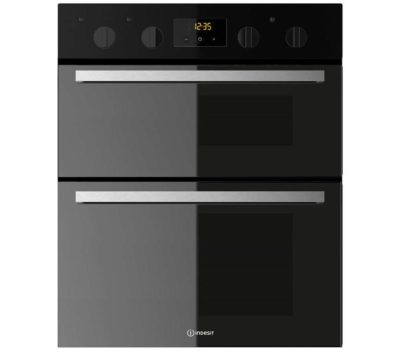 INDESIT  IDU6340BL Electric Built-under Double Oven - Black
